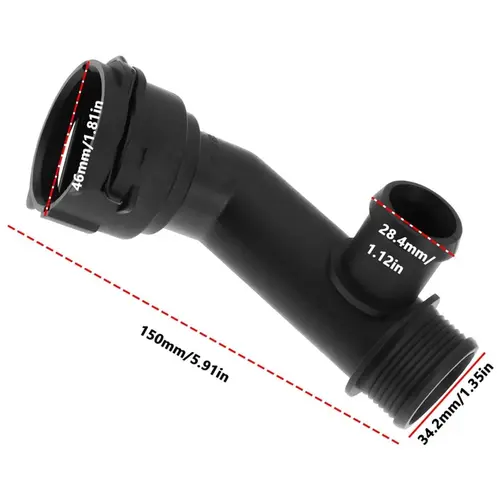 FLANGE ADAPTADOR MANGUEIRA SUPERIOR BOMBA ÁGUA VW TIGUAN ALLSPACE JETTA 2.0 16V TSI 2019 A 2024