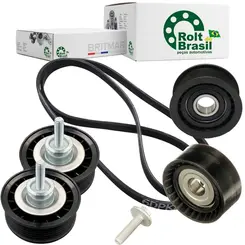 KIT CORREIA POLY-V ALTERNADOR LAND ROVER EVOQUE DISCOVERY SPORT 2.0 16V SI4 ECOBOOST 2012 A 2018