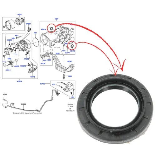 RETENTOR LATERAL DIFERENCIAL TRASEIRO LAND ROVER EVOQUE FREELANDER 2 VOLVO S60 S80 V50 V60 XC60 XC90 2002 A 2019 LR023440
