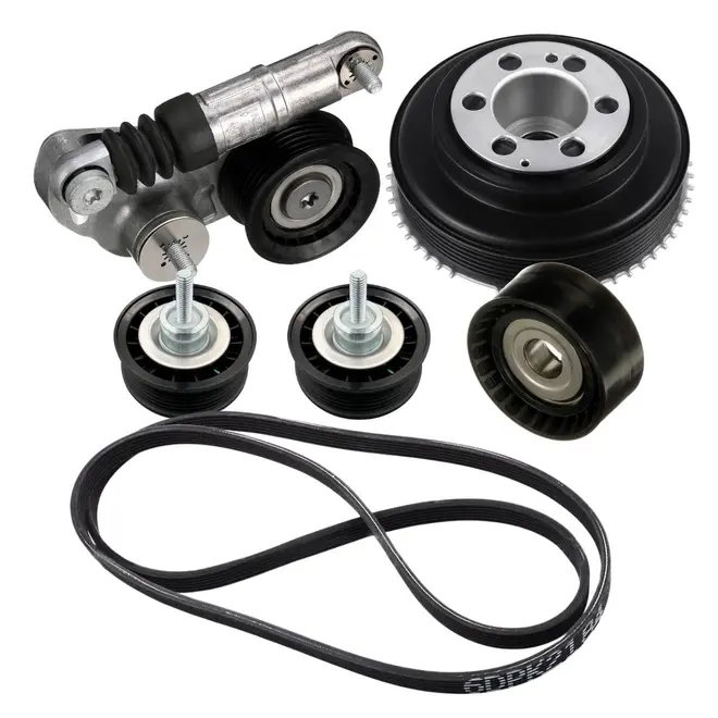KIT POLIA VIRABREQUIM DAMPER CORREIA E POLIAS LAND ROVER DISCOVERY SPORT EVOQUE  2.0 16V SI4 2012 A 2018