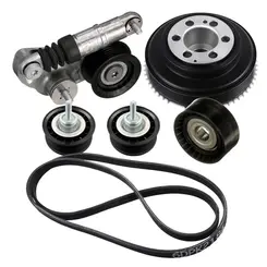 KIT POLIA VIRABREQUIM DAMPER CORREIA E POLIAS LAND ROVER DISCOVERY SPORT EVOQUE  2.0 16V SI4 2012 A 2018