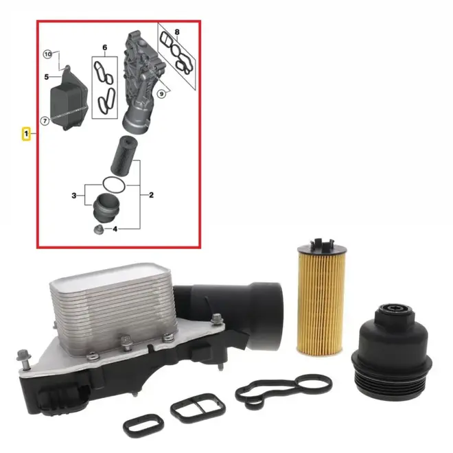 SUPORTE FILTRO OLEO C/ TROCADOR OLEO MOTOR BMW 1.5 12V 3CC/2.0 16V TURBO B38/B48 2014 A 20