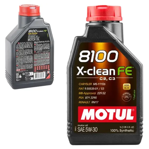 ÓLEO MOTOR MOTUL 8100 X-CLEAN FE 5W-30 1L 100% SINTÉTICO