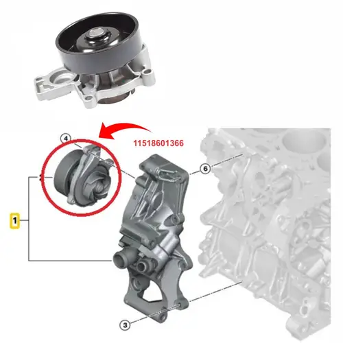 BOMBA AGUA BMW/MINI 2.0 16V B48 2015 A 2019 S/FURO 11518601366/SKU1217