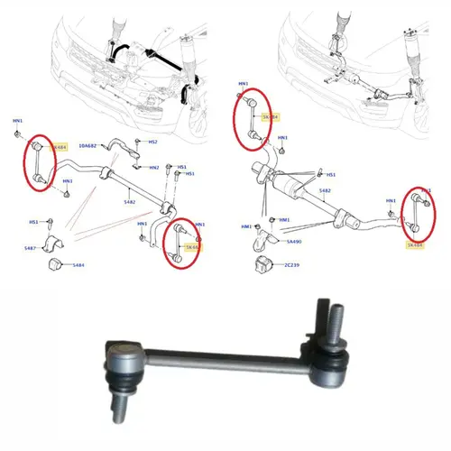 BIELETA DIANTEIRA LAND ROVER 2.0 16V/3.0 24V/4.4/5.0 32V V8 2012 A 2022 LR035489/SKU2129