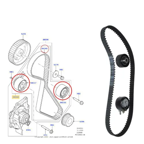 KIT CORREIA DENTADA LAND ROVER 2.2 16V DIESEL 2015 A 2016 LR032526/SKU2653