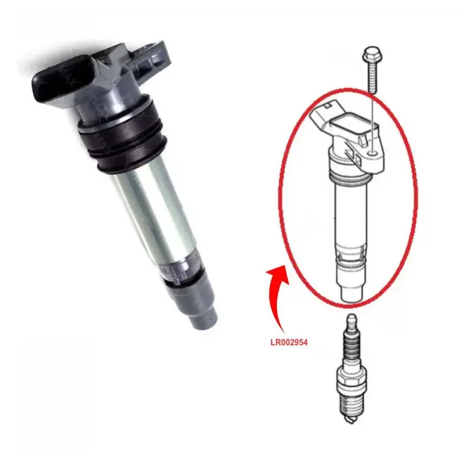 BOBINA IGNIÇÃO LAND ROVER FREELANDER II VOLVO 3.0 3.2 24V B6324S B6304T2/T4/T5 2007 A 2015 LR002954