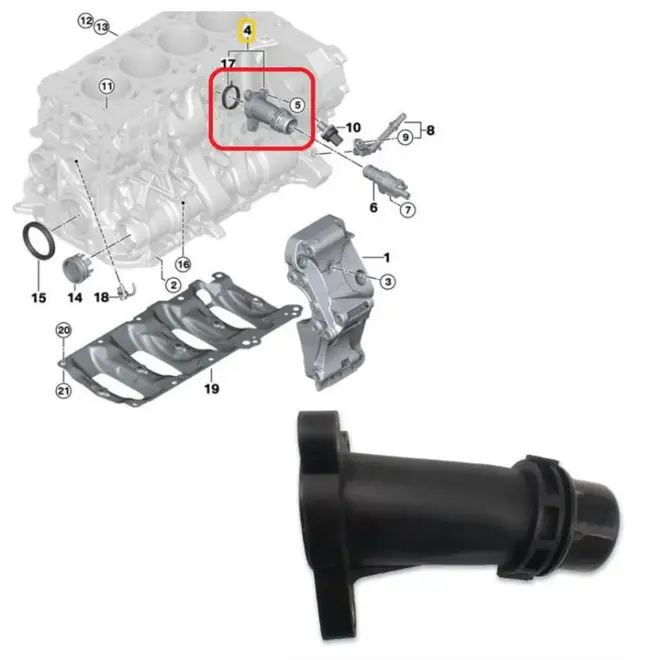 TUBO CONECTOR DE ÁGUA BLOCO MOTOR BMW MINI 120I 125I 220I 320I 430I 530I X1 X2 X3 X4 1.2 1.5 12V 2.0 16V B38 B48 2013 A 2022