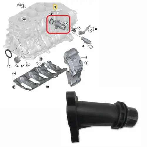 TUBO CONECTOR DE ÁGUA BLOCO MOTOR BMW MINI 120I 125I 220I 320I 430I 530I X1 X2 X3 X4 1.2 1.5 12V 2.0 16V B38 B48 2013 A 2022