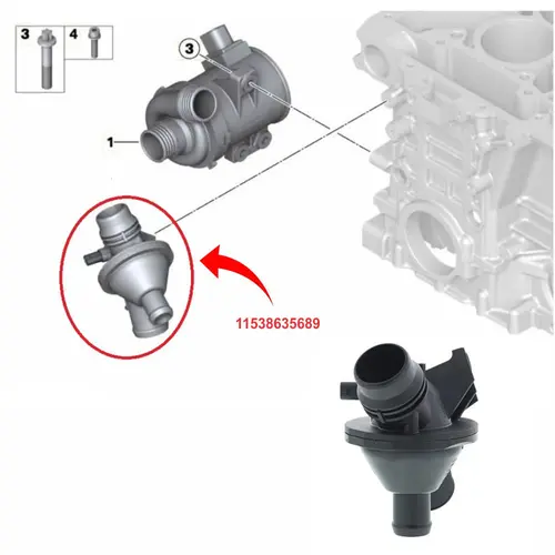 VÁLVULA TERMOSTÁTICA MOTOR BMW 120I 125I 220I 225I 320I 328I 420I 428I 528I X1 2.0 16V N20 2013 A 2018 11537633477
