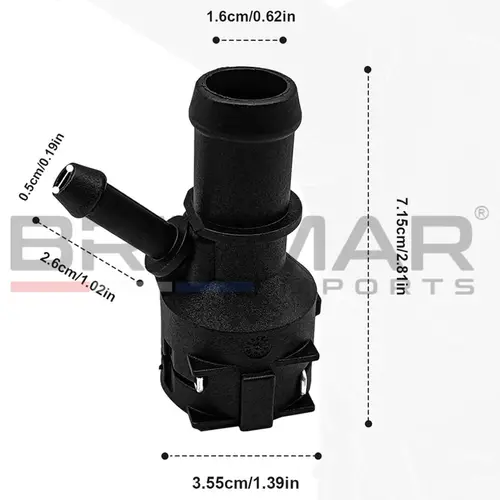 CONECTOR ENGATE RÁPIDO MANGUEIRA ÁGUA QUENTE 3 SAÍDAS AUDI A3 Q3 TT VW FUSCA JETTA PASSAT TIGUAN 2003 A 2016 1K0122291C