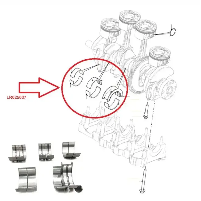 JG BRONZINA MANCAL 050 LAND ROVER/VOLVO 2.0 16V TURBO 2012 A 2017 LR025037/SKU1893