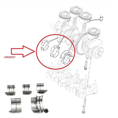 JG BRONZINA MANCAL 050 LAND ROVER/VOLVO 2.0 16V TURBO 2012 A 2017 LR025037/SKU1893