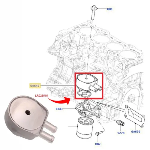 RADIADOR OLEO LAND ROVER/VOLVO 2.0 16V 2012 A 2019 LR025515/SKU1503