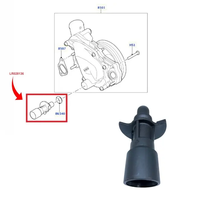 TUBO CONECTOR BOMBA ÁGUA LAND ROVER DISCOVERY 4 NEW DISCOVERY 5 RANGE ROVER SPORT VOGUE VELAR JAGUAR F-PACE F-TYPE XR XF XJ 2010 A 2021