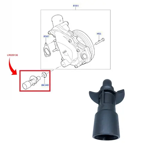TUBO CONECTOR BOMBA ÁGUA LAND ROVER DISCOVERY 4 NEW DISCOVERY 5 RANGE ROVER SPORT VOGUE VELAR JAGUAR F-PACE F-TYPE XR XF XJ 2010 A 2021