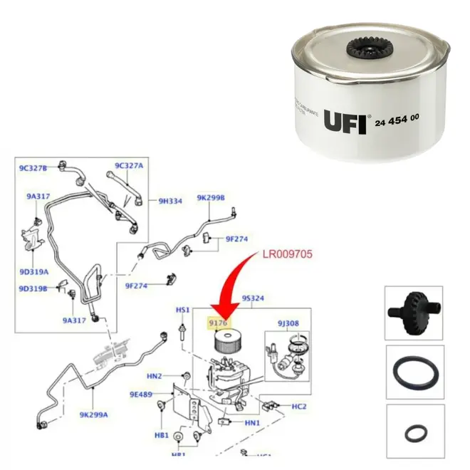 FILTRO DIESEL MOTOR LAND ROVER DISCOVERY 3/DISCOVERY 4/RANGER ROVER SPORT 2.7/3.0 2005 A 2
