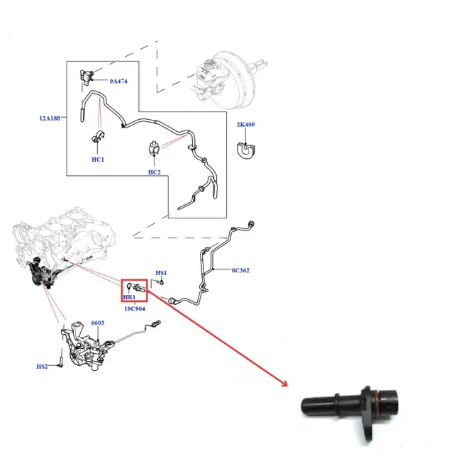 TUBO/CONECTOR BLOCO VACUO LAND ROVER DISCOVERY SPORT 2.0 16V SI4/TD4/SD4 INGENIUM 2015 A 2