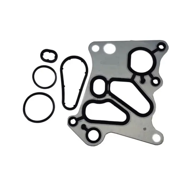 JUNTA TROCADOR CALOR/SUPORTE FILTRO OLEO MOTOR MBB 1.8 16V CGI KOMPRESSOR 2007 A 2015 2711