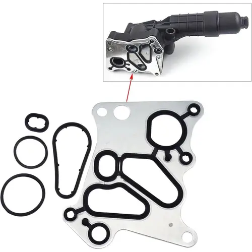 JUNTA TROCADOR CALOR/SUPORTE FILTRO OLEO MOTOR MBB 1.8 16V CGI KOMPRESSOR 2007 A 2015 2711