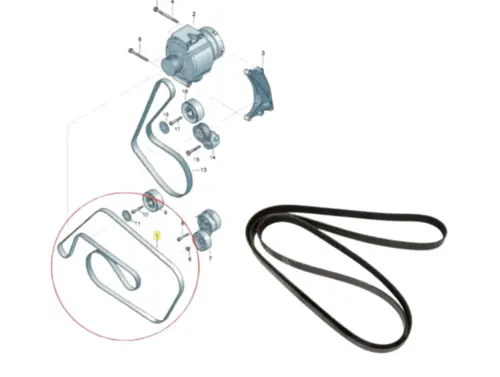CORREIA POLY V AR CONDICIONADO AUDI Q7 3.0 24V 2011 A 2015