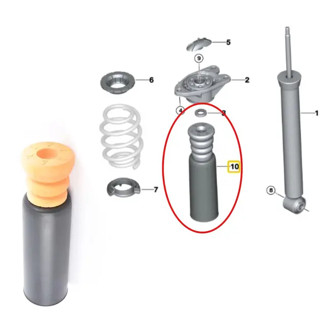 KIT AMOR TRAS COIFA/BATENTE MINI 1.5 12V/2.0 16V 2014 A 2018 33536852452/SKU3365