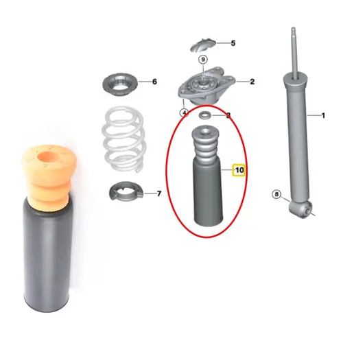 KIT AMOR TRAS COIFA/BATENTE MINI 1.5 12V/2.0 16V 2014 A 2018 33536852452/SKU3365
