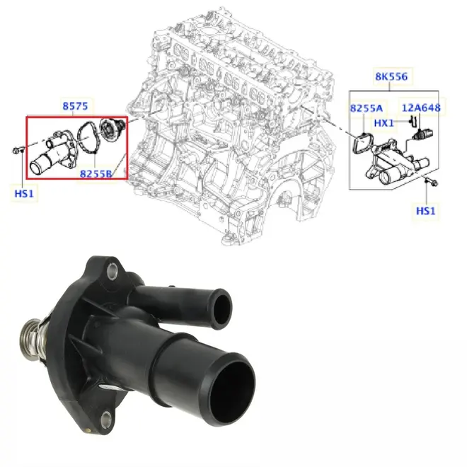 VALVULA TERMOST LAND ROVER/JAGUAR/VOLVO  2.0 16V SI4 2008 A 2017 LR027158/SKU2149