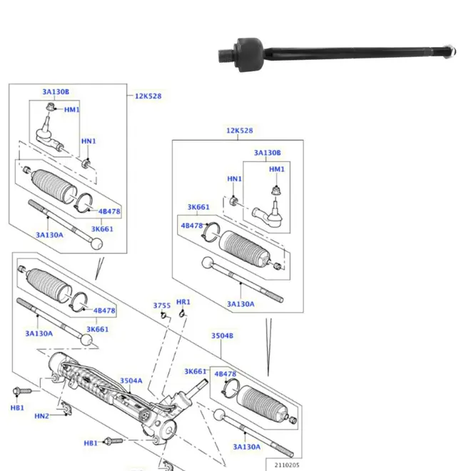 BRAÃ‡O AXIAL DIREÃ‡ÃƒO LAND ROVER DISCOVERY 3 2005 A 2009 ESQUERDO/DISCOVERY 4 ESQUERDO/DI