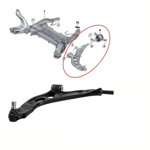 BANDEJA DIAN DIR S/ BUCHA GRANDE BMW 220I/225I/X1/X2/ MINI COOPER 2.0 16V B48 2014 A 2019