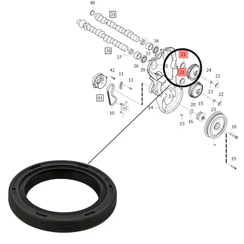 RETENTOR COMANDO DE VALVULA VOLVO S60/S90/V40/V60/XC40/XC60/XC90 2.0 16V 2013 A 2025 31316