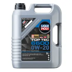ÓLEO DE MOTOR 0W20 SINTÉTICO LIQUI MOLY TOP TEC 6600 5L - BMW E LAND ROVER - 21411