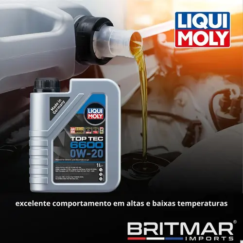 ÓLEO DE MOTOR 0W20 SINTÉTICO LIQUI MOLY TOP TEC 6600 1L - BMW E LAND ROVER - 21410