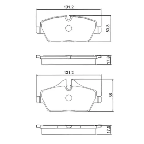 JG PASTILHA DIANTEIRA MINI 1.6 16V/BMW 116/118/120 34116767144/SKU1633