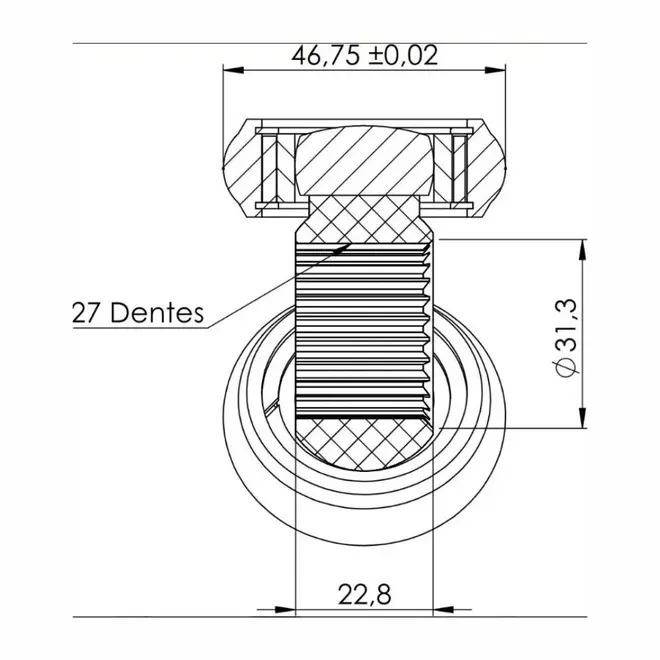 TRIZETA DIAN D/E LAND ROVER EVOQUE/FREELANDER 2.0/2.2 16V 2.5/3.2 24V 27DX46,65MM LR024756