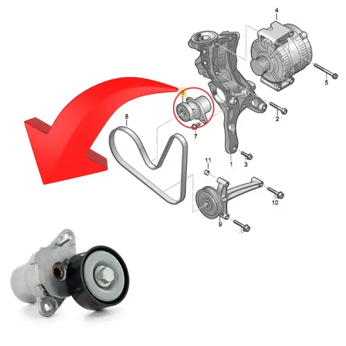 TENSOR CORREIA ALT AUDI/VW 1.8/2.0 16V TFSI/TSI 2009 A 2020 06L903133D/SKU3779