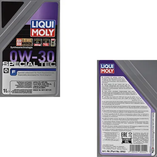 OLEO MOTOR LIQUI MOLY SPECIAL TEC F 0W30 ACEA C2 API SN 1L 8902