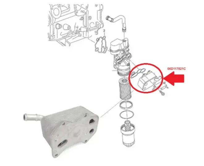 RADIADOR ÓLEO MOTOR AUDI A3 A4 S3 TT VOLKSWAGEN PASSAT 2.0 16V 2005 A 2014