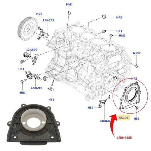 RET VIRA TRAS VOLVO/LAND ROVER/JAGUAR 2.0 16V SI4 ECOBOOST 11-16