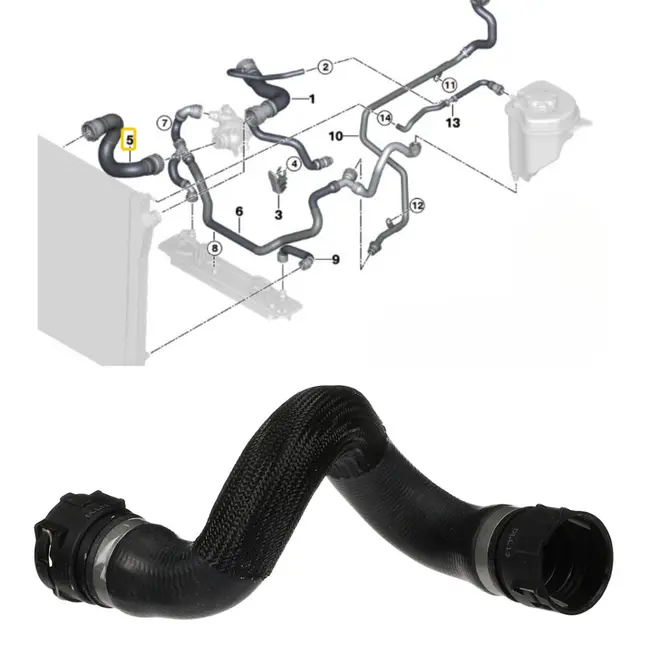 MANG INF RAD BMW X5 3.0 24V N52 2007 A 2010 17127537108/SKU3747