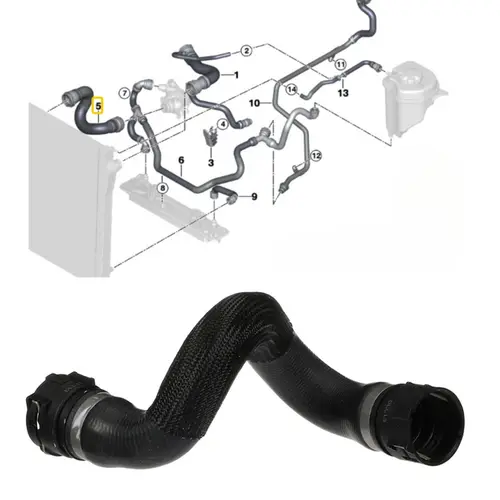 MANG INF RAD BMW X5 3.0 24V N52 2007 A 2010 17127537108/SKU3747