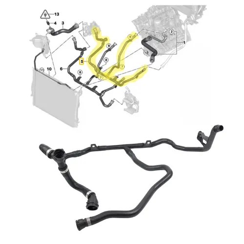 MANG TUBO INFERIOR BMW 318I/320I/X1 2.0 16V N46 2006 A 2014 17127548221/SKU3739