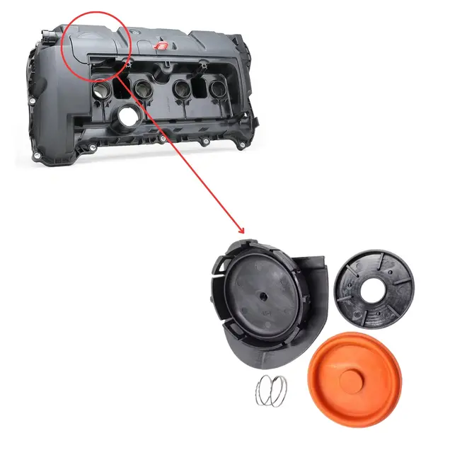 DIAFRAGMA TAMPA VALVULA MINI 1.6 16V N16 2010 A 2016 11127646554/SKU3759