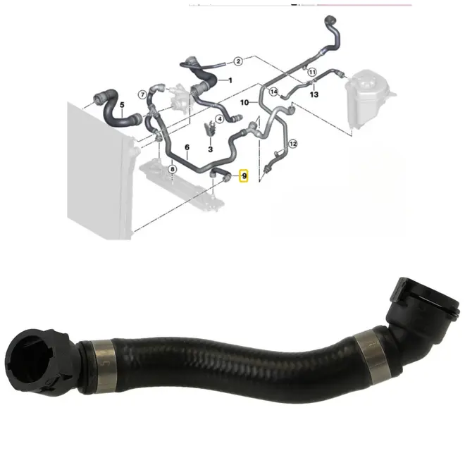 MANG AGUA TROCADOR CALOR/RADIADOR  BMW X5 3.0 24V N52/4.4 32V V8 N62 2007 A 2010 171275371