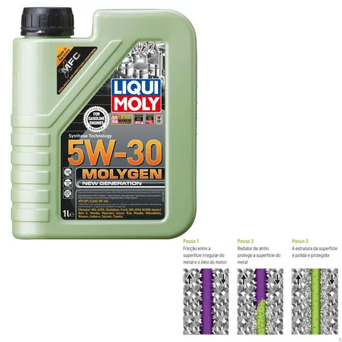 ÓLEO MOTOR 5W30 SINTÉTICO LIQUI MOLY MOLYGEN 1L 9047