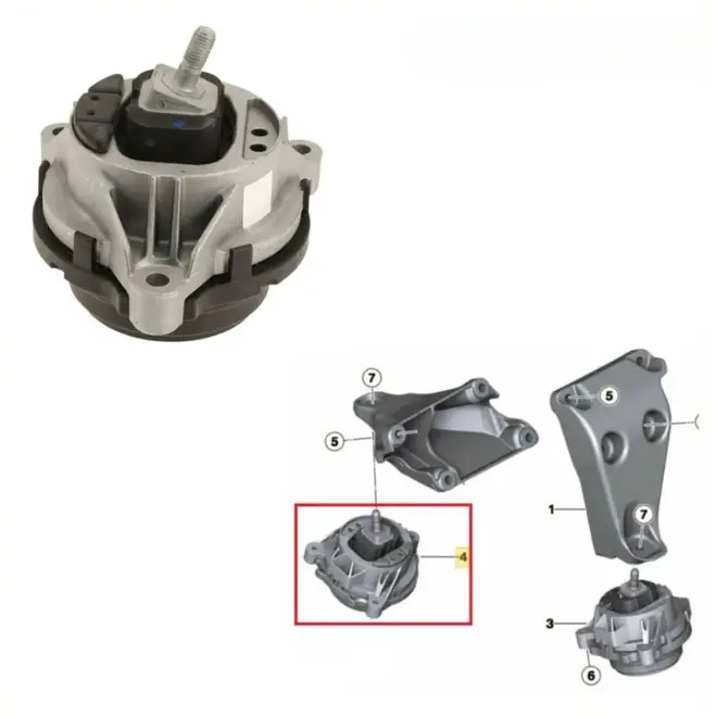 COXIM MOTOR DIREITO BMW X3/X4 20I/25I/28I 2.0 16V N20 GASOLINA/FLEX 2013 A 2019 2211685618