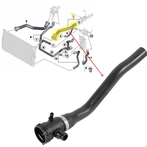 MANG SUP RADIADOR BMW 1.6 16V N13 2012 A 2015 17127596832/SKU3909