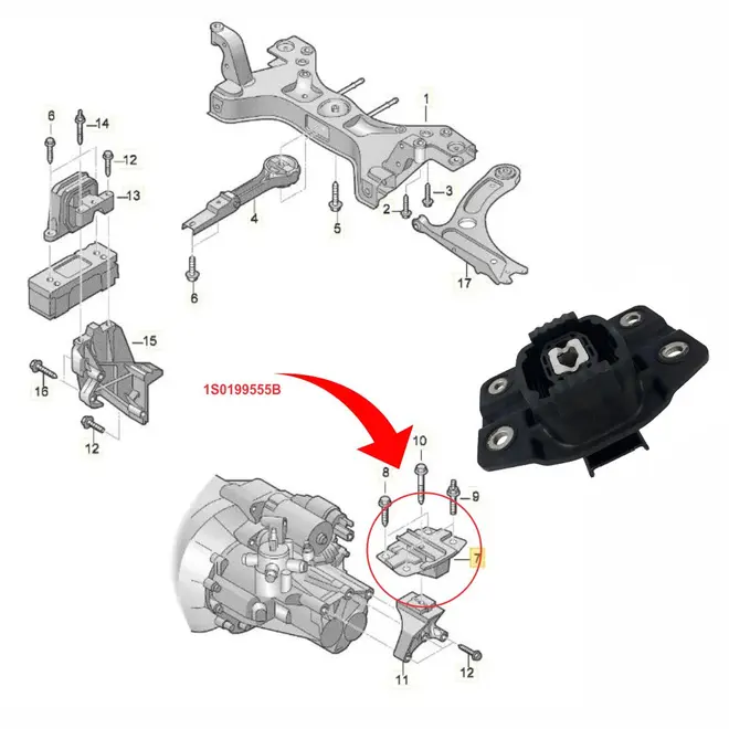 COXIM CÂMBIO ESQUERDO SUPERIOR VW UP 1.0 12V MPI TSI 2014 A 2020 1S0199555A