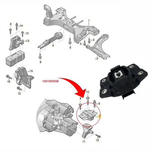 COXIM CÂMBIO ESQUERDO SUPERIOR VW UP 1.0 12V MPI TSI 2014 A 2020 1S0199555A