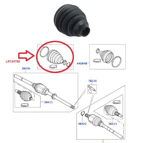 COIFA DIAN HOMOCINETICA L/RODA LAND ROVER 2.0/2.2 16V/ 3.2 24V VOLVO 1.6/2.0 16V/ 3.0/3.2